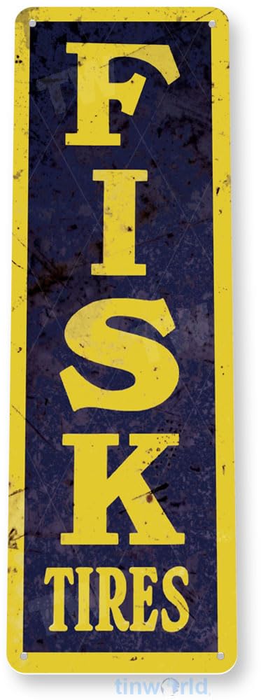 Amazon.com: Tinworld Tin Sign: Fisk Tires Rustic Retro Garage Auto